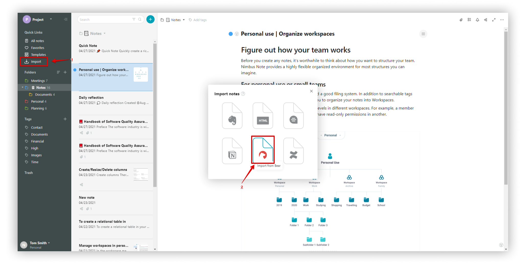 Import pages to Nimbus